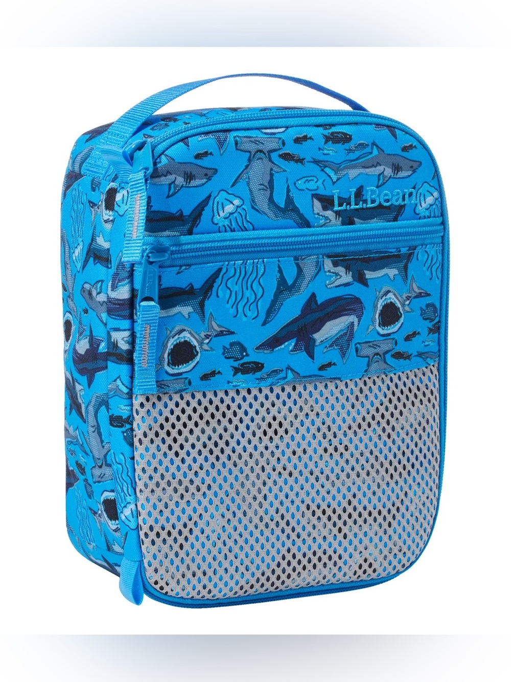 L.L.Bean Lunchbox Bag Glacier Blue Sharks New NWT